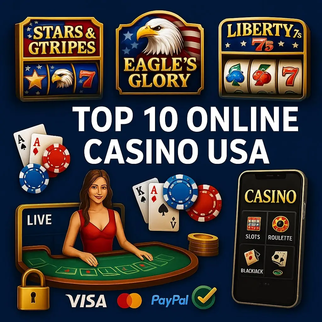 Top 10 online casino USA platforms with secure play, live dealer games, and American-themed slots