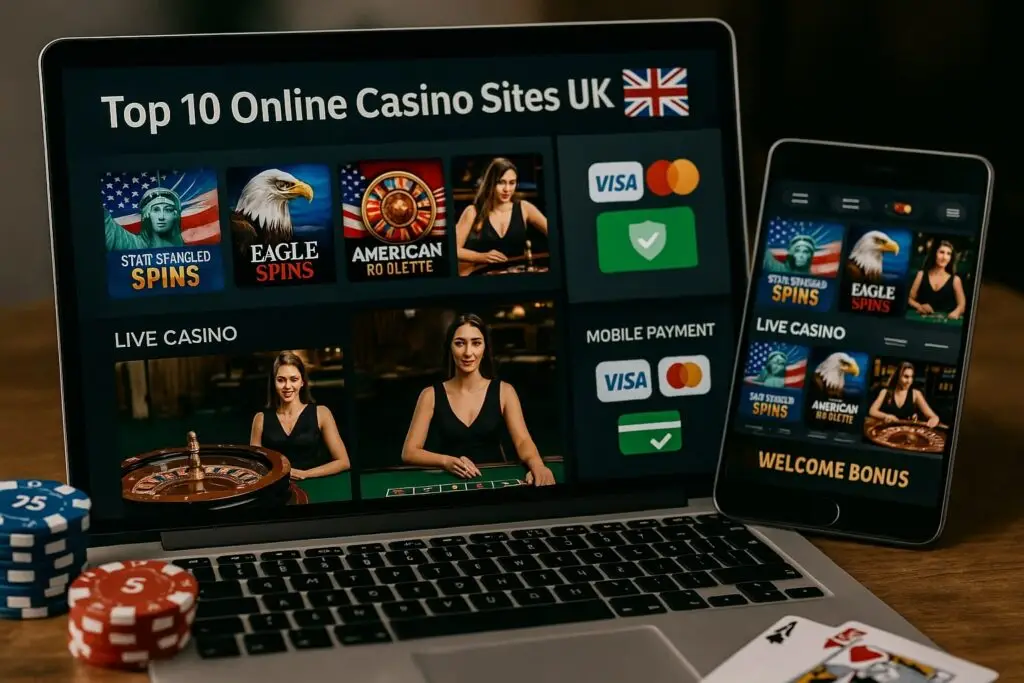 Top 10 online casino sites UK with British-themed slots, live dealer games, secure payment methods, and mobile apps for licensed gambling in 2026.