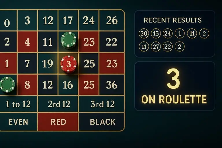 3 on roulette