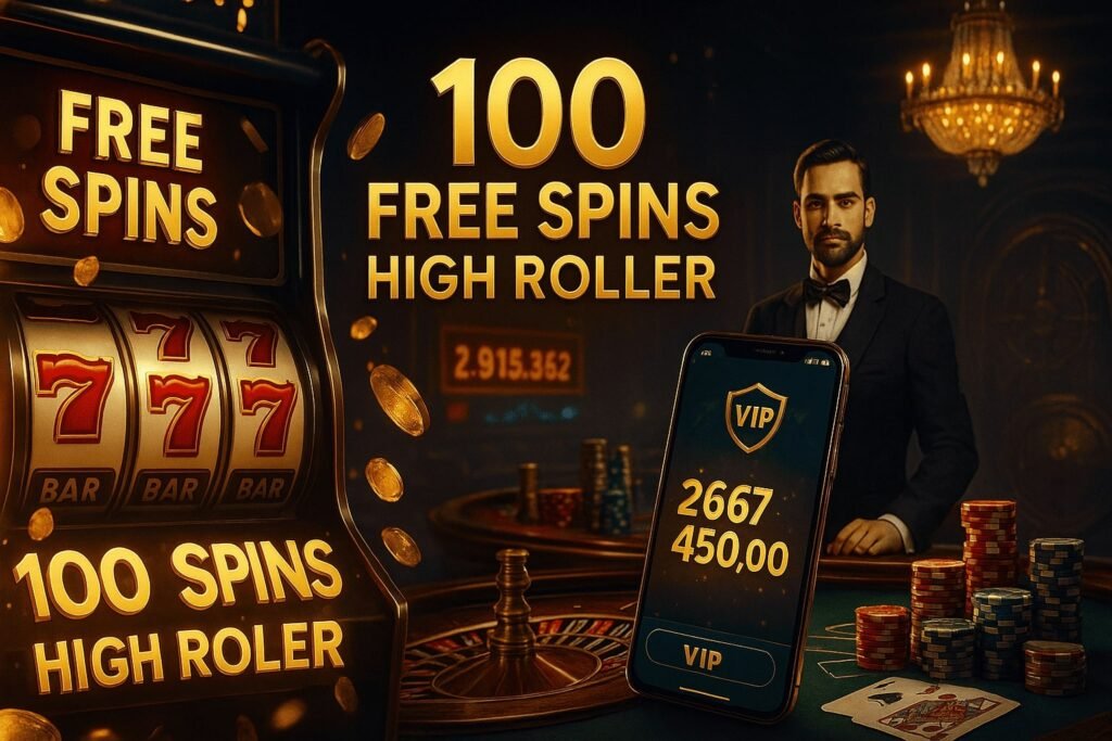 100 free spins high roller