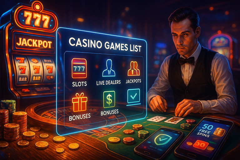 online casino games list
